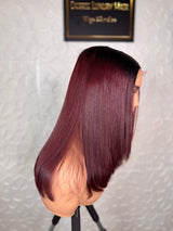 A-cut Bob unit (Dark root/Burgundy)