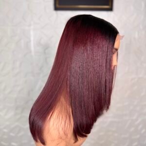 A-cut Bob unit (Dark root/Burgundy)